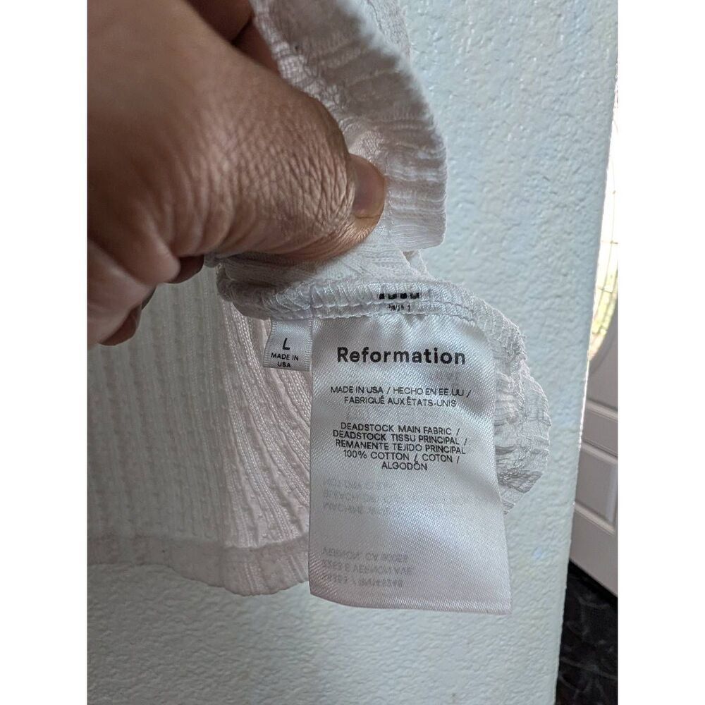 Reformation white crop top size Large - Picture 3 of 6